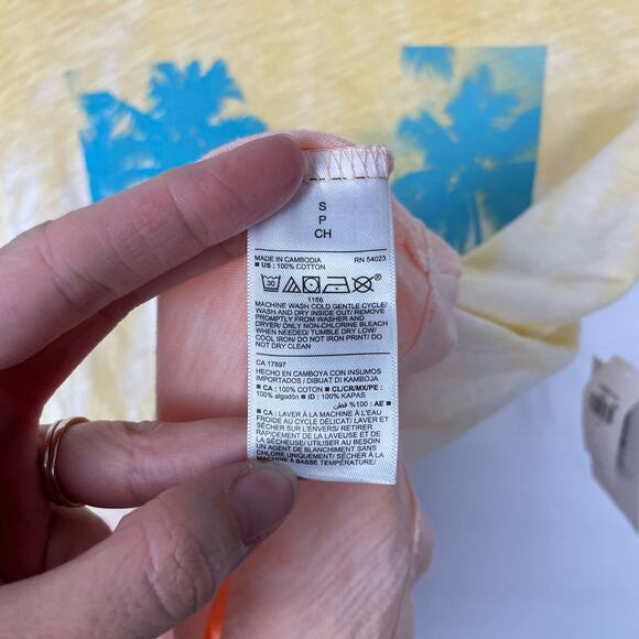 Old Navy | NWT Bundle Palm Tree Tie Dye Tee Rockstar High Rise Pink Skinny Pants - Picture 6 of 12